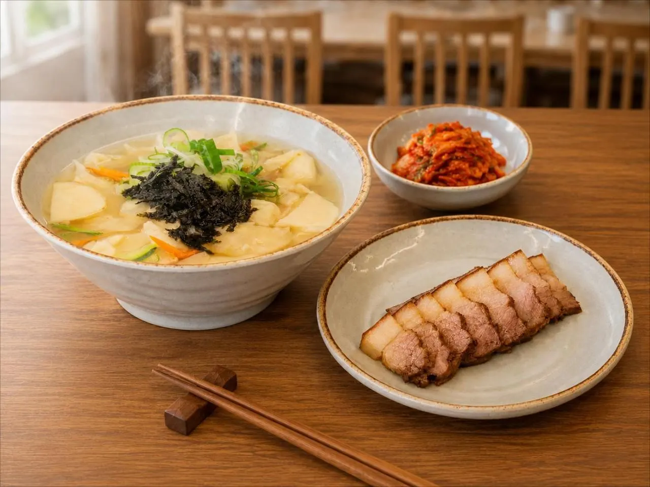 수제비 + 수육 세트